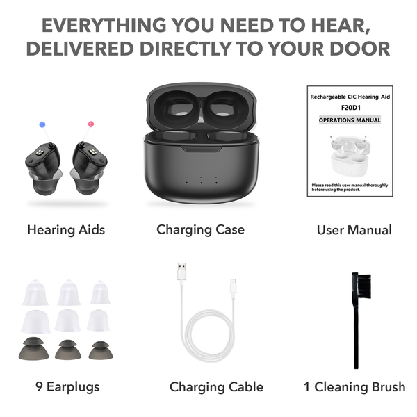 Rechargeable Digital Hearing Aids 16 Channels (Ref: F20D1)
