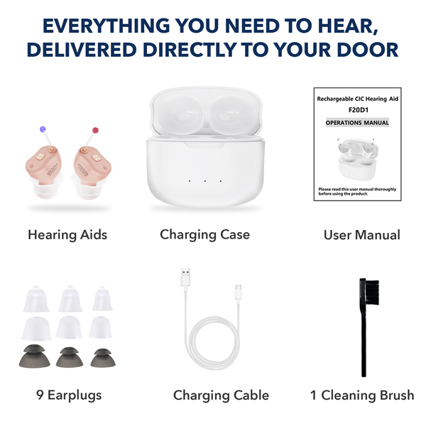 Rechargeable Digital Hearing Aids 16 Channels (Ref: F20D1)